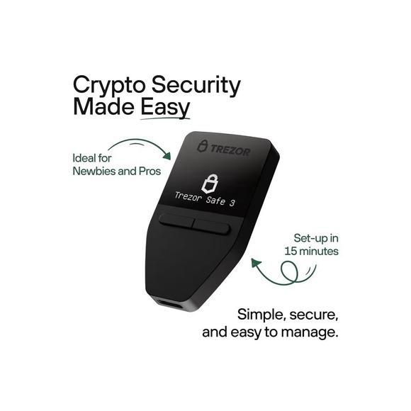 TREZOR SAFE 3 Passphrase & Secure Element Crypto Hardware Wallet Solar Gold - Picture 2 of 9
